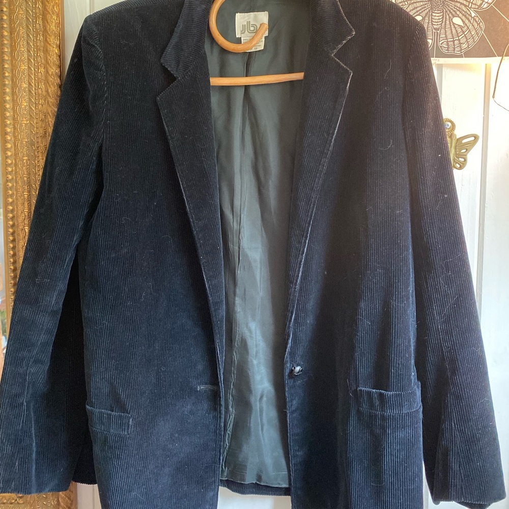Vintage Navy blue corduroy blazer
